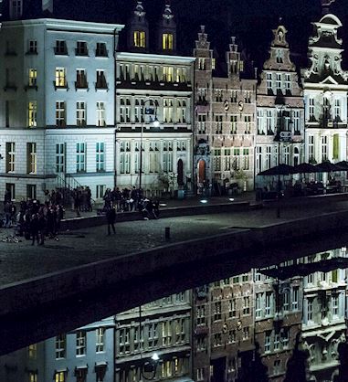 Ghent Marriott Hotel by Night